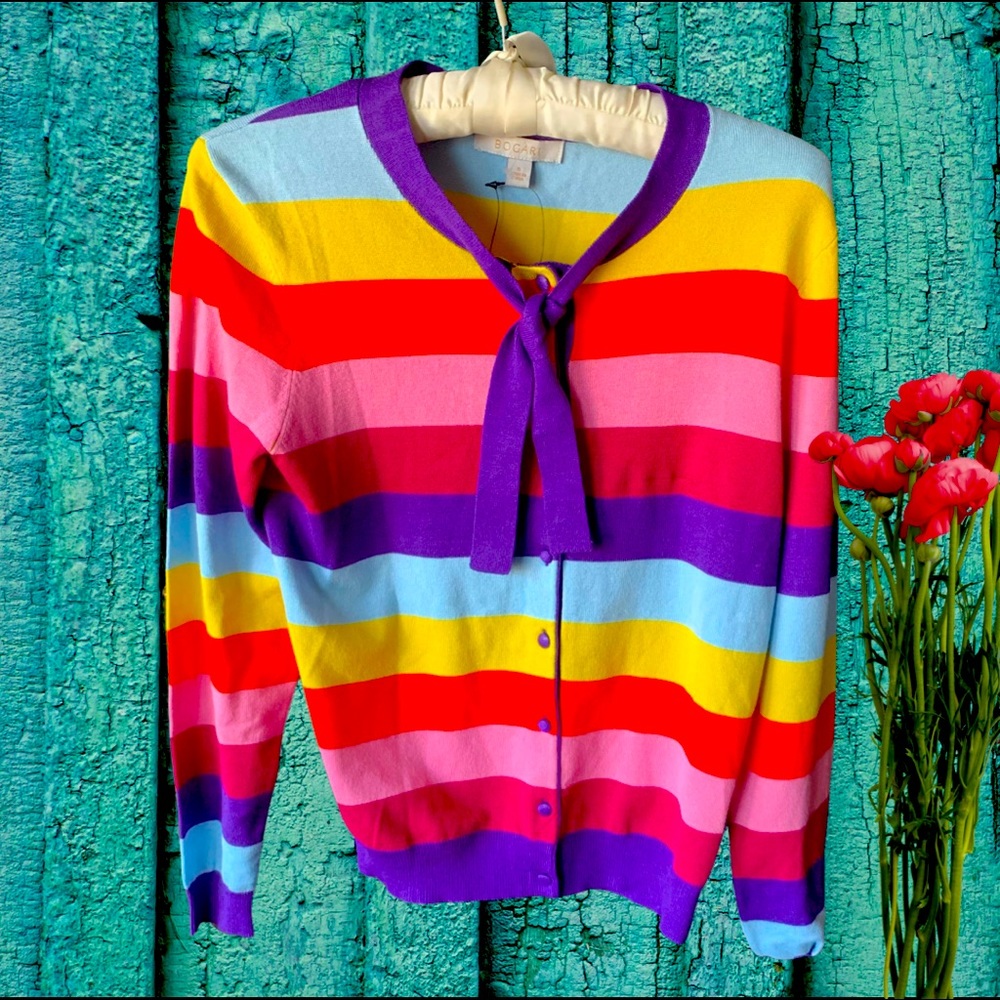 NWT Bogari silk blend striped cardigan🎉